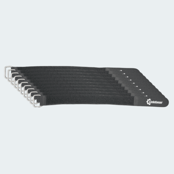 Velcro Cable Ties with Metal Hook (25cm, 10 pcs)
